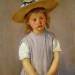 Little Girl in a Big Straw Hat and a Pinnafore